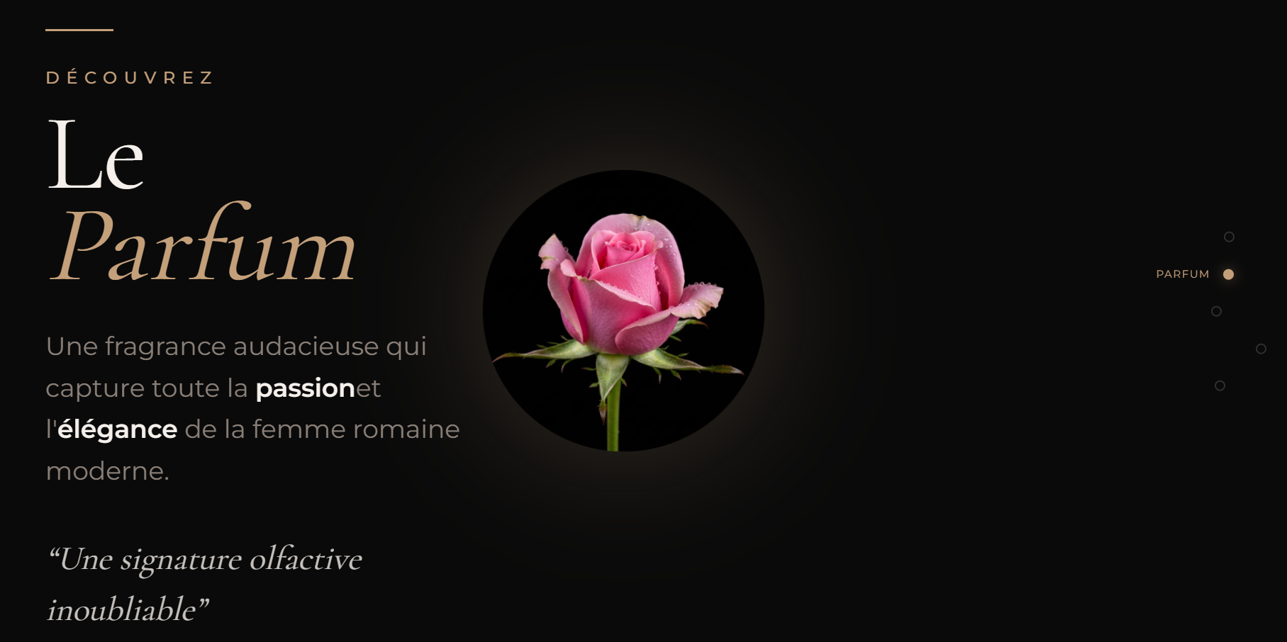Aperçu du site Le Parfum